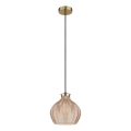 Globo - Pendelleuchte an Kabel 1xE27/60W/230V Ø 22 cm goldfarben
