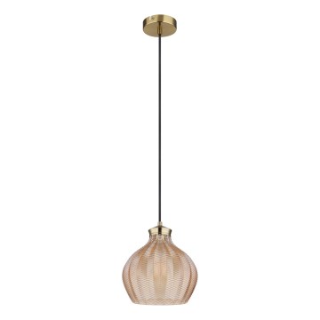 Globo - Pendelleuchte an Kabel 1xE27/60W/230V Ø 22 cm goldfarben