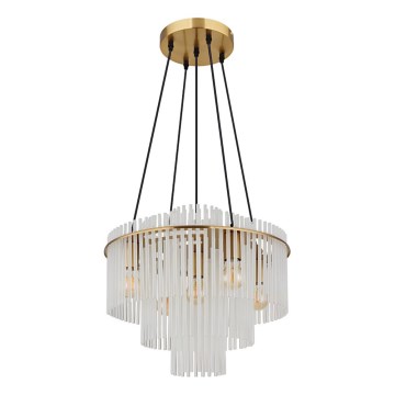 Globo - Pendelleuchte an Kabel 5xE27/60W/230V goldfarben