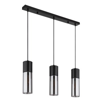 Globo - Pendelleuchte mit Kabel, 3xE27/25W/230V, schwarz
