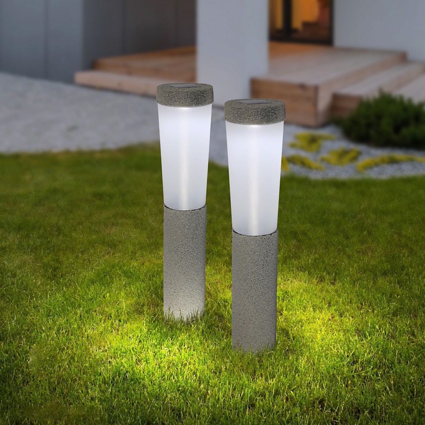 Globo - SET 2x LED-Solarleuchte LED/0,1W/3V 6000K IP44 400 mAh