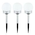 Globo - SET 3x LED-Solarleuchte LED/0,06W/3V 4000K d 10 cm IP44