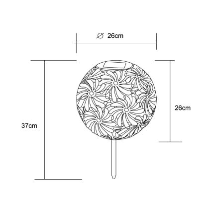 Globo - Solarleuchte LED/0,06W/1,2V grau IP44