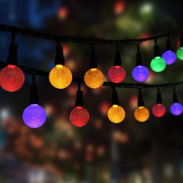 Globo - Solarlichterkette (LED RGB) 20xLED/0,06W/3V 770 cm IP44