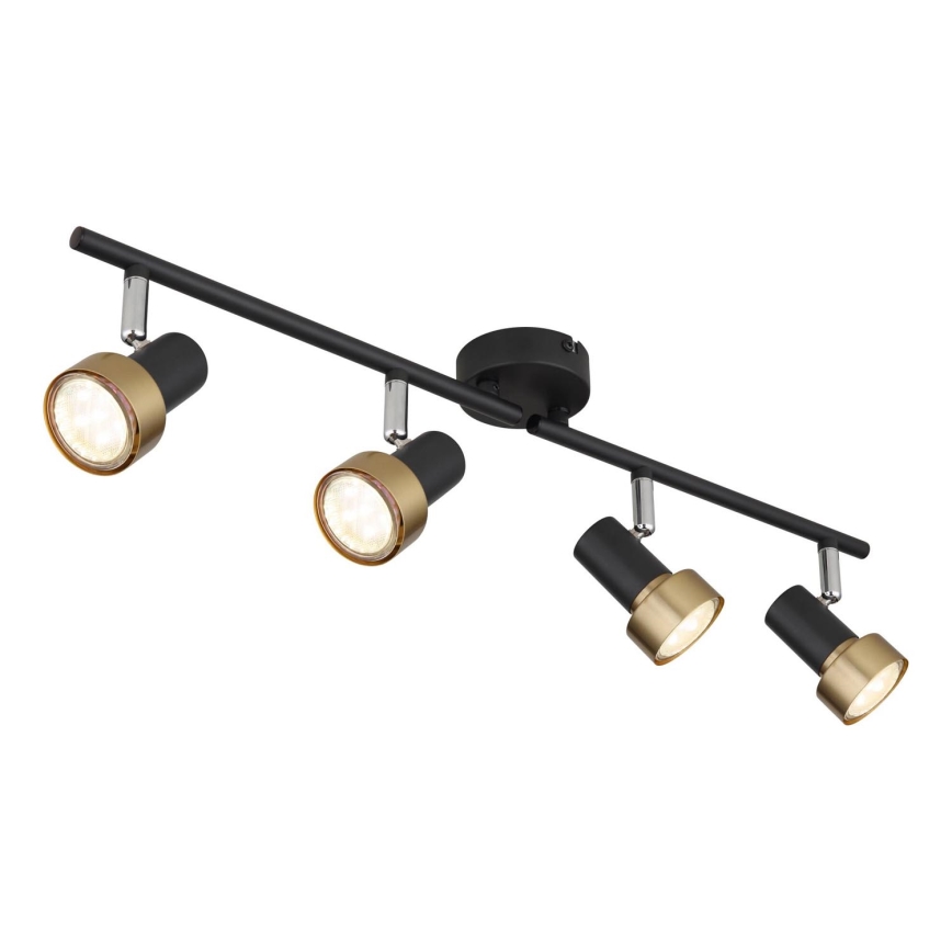 Globo - Strahler  4xGU10/25W/230V schwarz/golden