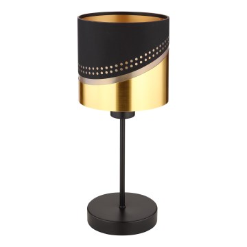Globo - Tischleuchte 1xE27/40W/230V d 16 cm schwarz/golden