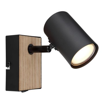 Globo - Wand-Spotleuchte 1xGU10/25W/230V schwarz/braun
