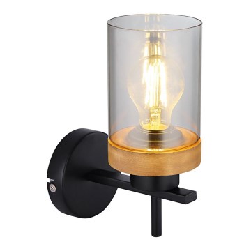 Globo - Wandleuchte 1xE27/40W/230V Metall/Holz