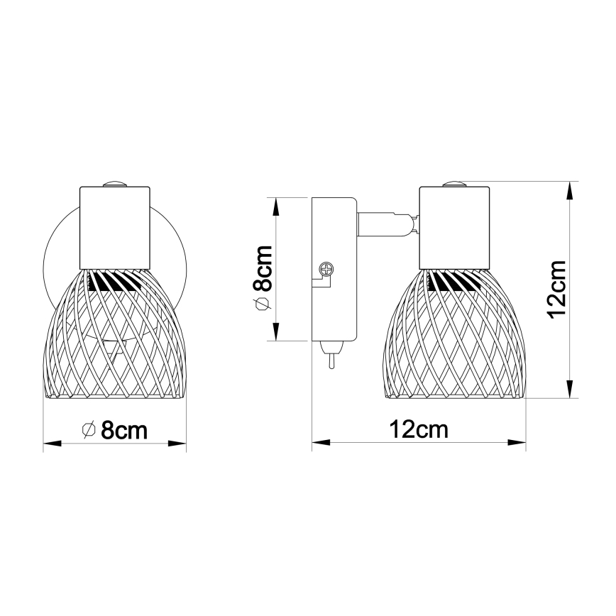 Globo - Wandleuchte mit 1xE14/40W/230V Spotlicht