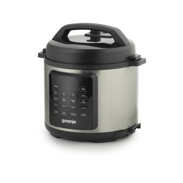 GORENJE GMC6SBK - Multifunktionaler elektrischer Kochtopf 6 l, 8-in-1, 1000 W/230 V, Edelstahl