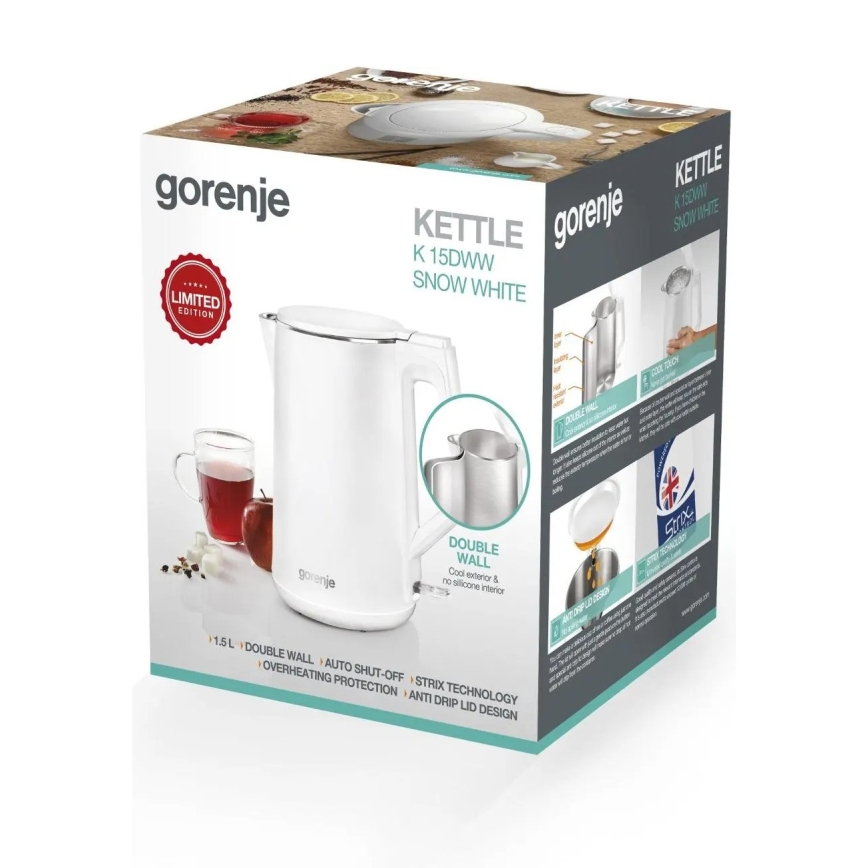 GORENJE K15DWW - Wasserkocher 1,5 l 2200W/230V weiß