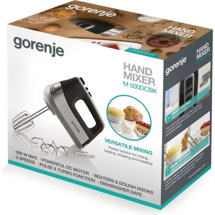 GORENJE M500DCBK - Handmixer 500W/230V schwarz/grau