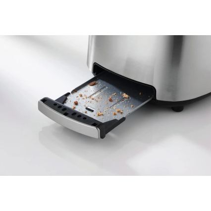 GORENJE T1000E - Toaster mit zwei Schlitzen und Brötchenaufsatz, 1000W/230V, Edelstahl
