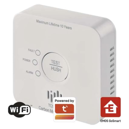 Kohlenmonoxid-Detektor GoSmart 2xAA Wi-Fi Tuya