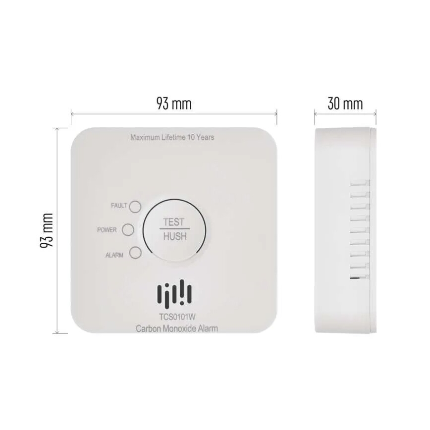 Kohlenmonoxid-Detektor GoSmart 2xAA Wi-Fi Tuya