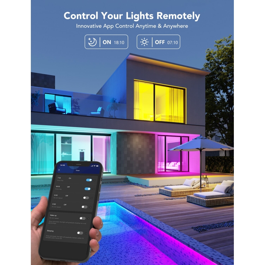 Govee - Dimmbare LED-RGBWW-Glühlampe Smart E27/12W/230V 2700-6500K Wi-Fi