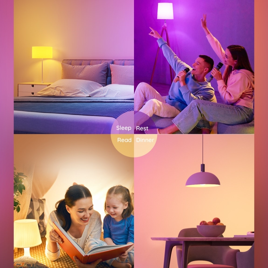 Govee - Dimmbare LED-RGBWW-Glühlampe Smart E27/9W/230V 2700-6500K Wi-Fi