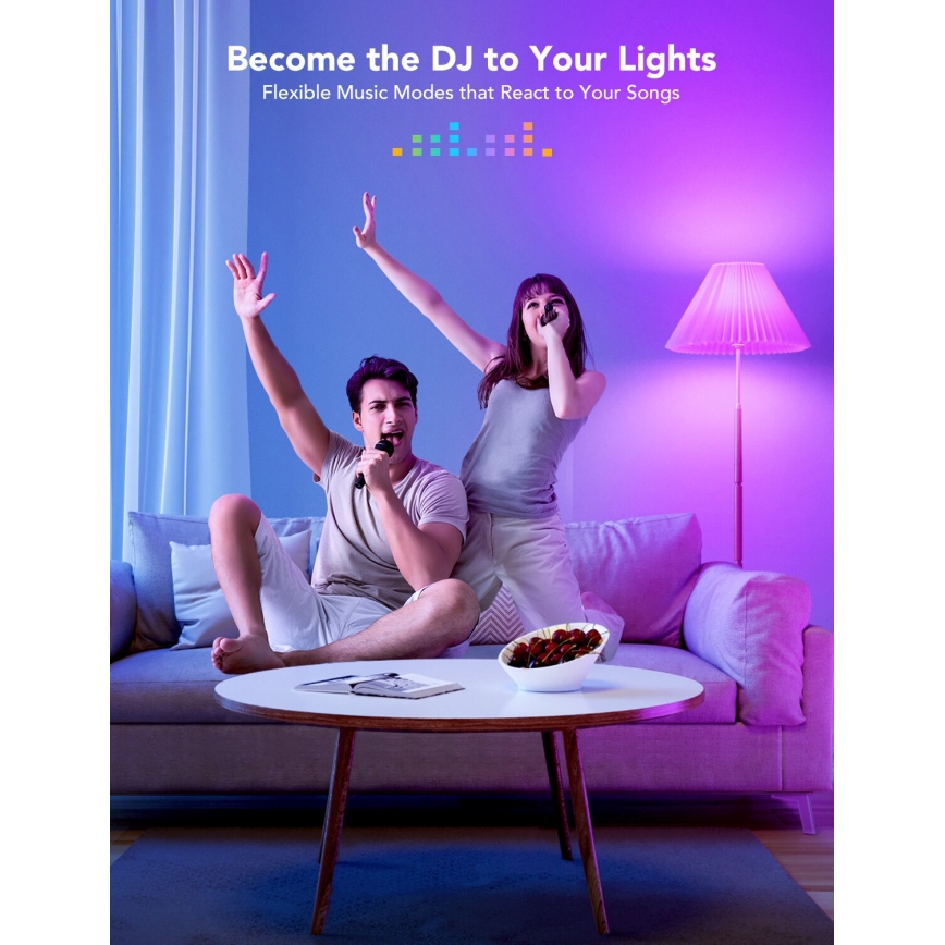 Govee - Dimmbare LED-RGBWW-Glühlampe Smart E27/9W/230V 2700-6500K Wi-Fi