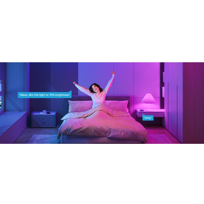 Govee - Dimmbare LED-RGBWW-Glühlampe Smart E27/9W/230V 2700-6500K Wi-Fi
