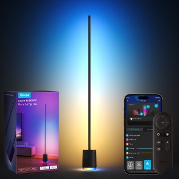 Govee - Dimmbare LED-Stehleuchte mit Lautsprecher Pro RGBICWW 2200-6500K Wi-Fi + Fernbedienung