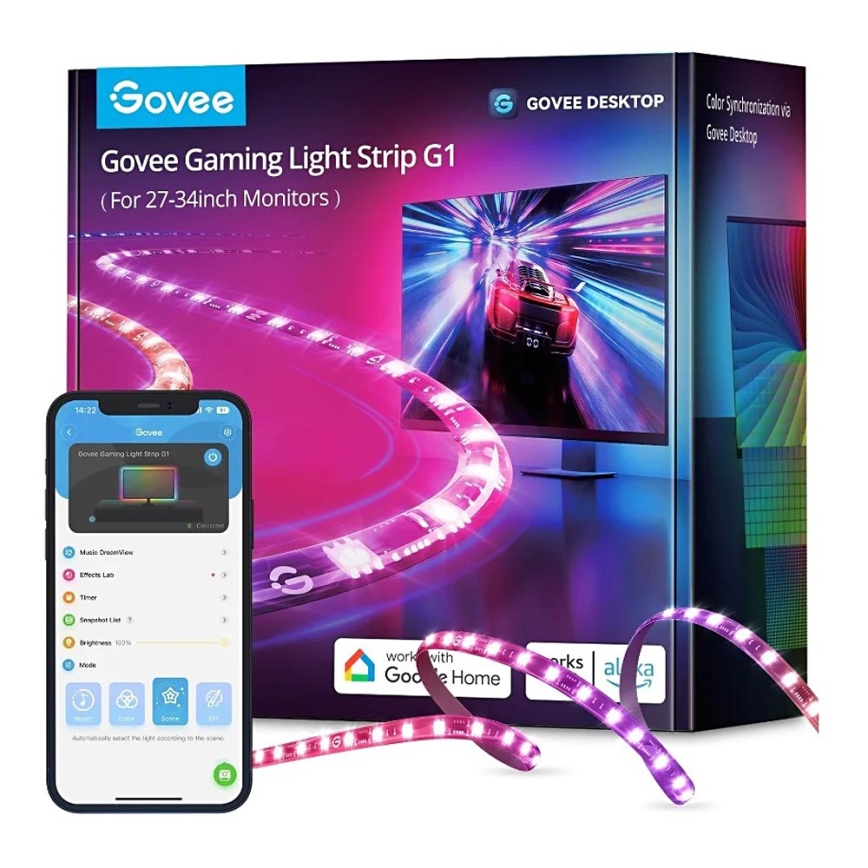 Govee - Dreamview G1 Smart LED RGBIC Monitorbeleuchtung 27-34 Wi-Fi