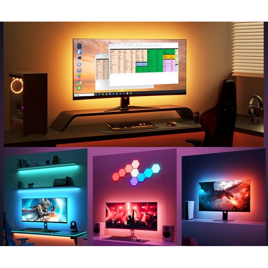 Govee - Dreamview G1 Smart LED RGBIC Monitorbeleuchtung 27-34 Wi-Fi