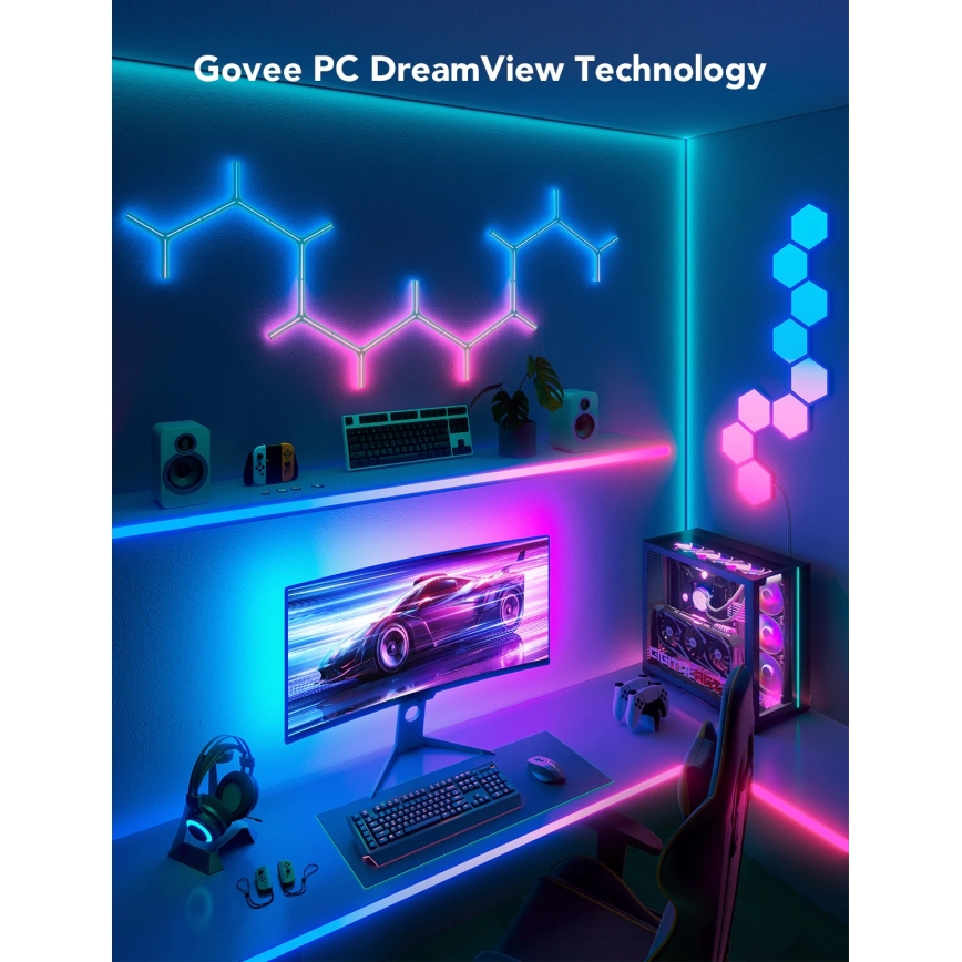 Govee - Dreamview G1 Smart LED RGBIC Monitorbeleuchtung 27-34 Wi-Fi