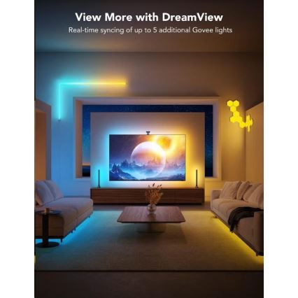 Govee - DreamView T2 DUAL TV 55-65" SMART LED-Hintergrundbeleuchtung RGBIC Wi-Fi + Fernbedienung