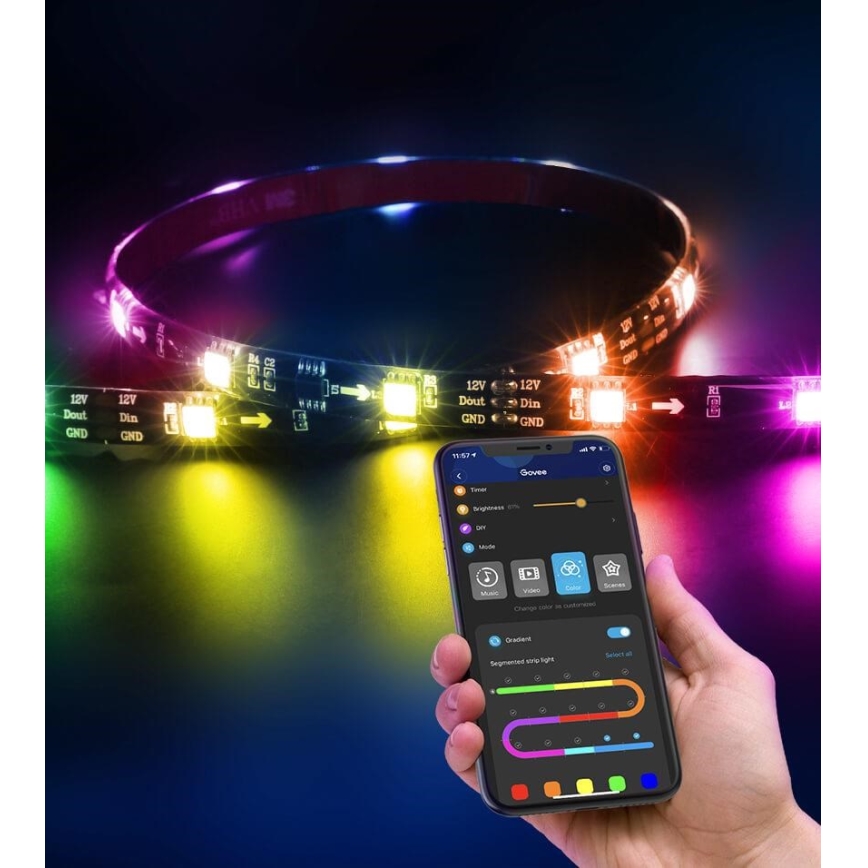 Govee - DreamView TV 55-65 SMART LED-Hintergrundbeleuchtung RGBIC Wi-Fi