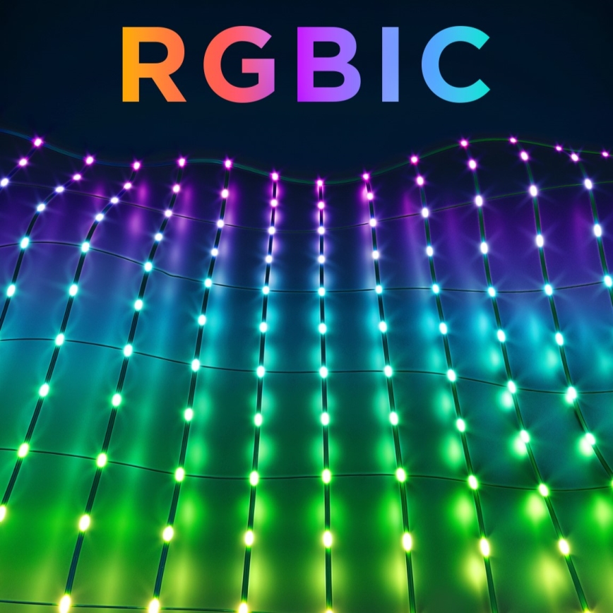 Govee - LED RGBIC Außen-Lichternetz 143x85cm Wi-Fi Matter IP65