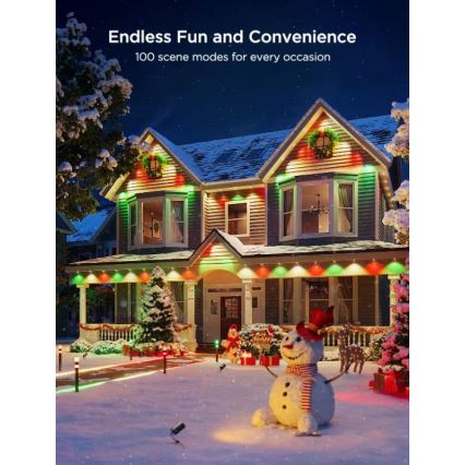 Govee - LED RGBIC-Lichterkette mit Downlights, 30 m, Wi-Fi, Matter, IP67