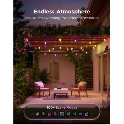 Govee - LED RGBICW Solar-Lichterkette 8xLED/6W/5V Wi-Fi Matter IP67