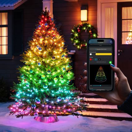 Govee - LED RGBICW Weihnachts-Lichterkette für den Außenbereich 2700-6500K 20m Wi-Fi Matter IP65