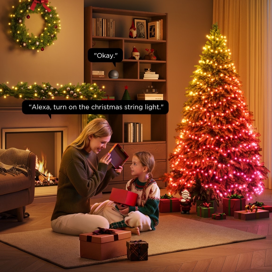 Govee - LED RGBICW Weihnachts-Lichterkette für den Außenbereich 2700-6500K 20m Wi-Fi Matter IP65