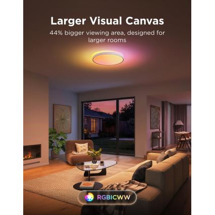 Govee - LED RGBICWW dimmbare Deckenleuchte LED/55W/230V Ø 46 cm Matter Wi-Fi