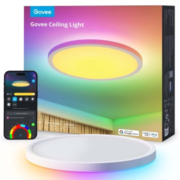 Govee - LED RGBICWW dimmbare Deckenleuchte LED/29W/230V Ø 30 cm Matter Wi-Fi