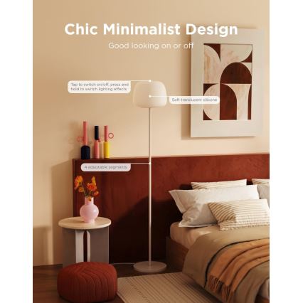 Govee - LED RGBICWW Dimmbare Stehleuchte LANTERN MATTER LED/24W/230V Wi-Fi 160 cm