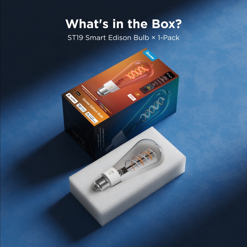 Govee - LED RGBWW dimmbare Glühbirne Smart MATTER ST64 E27/5W/230V 2700-6500K Wi-Fi