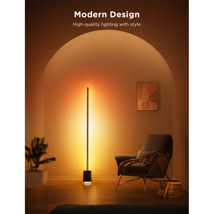 Govee - Dimmbare LED-Stehleuchte mit Lautsprecher Pro RGBICWW 2200-6500K Wi-Fi + Fernbedienung