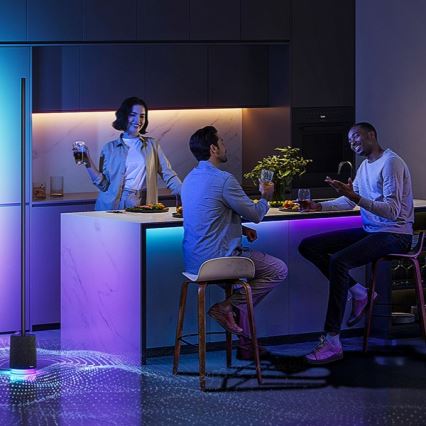 Govee - Dimmbare LED-Stehleuchte mit Lautsprecher Pro RGBICWW 2200-6500K Wi-Fi + Fernbedienung