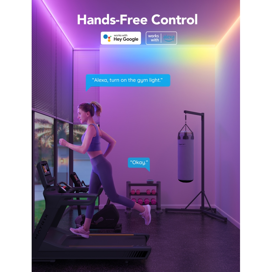Govee - M1 PRO PREMIUM Smart RGBICW + LED-Verlängerungsstreifen 1m Wi-Fi Matter