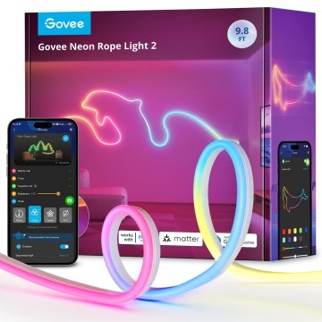 Govee - Neon 2 MATTER flexibler 3 m RGBIC LED-Strip mit Wi-Fi