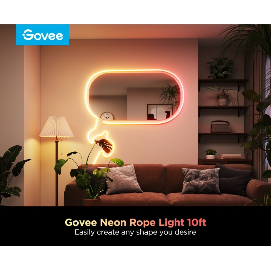 Govee - Neon 2 MATTER flexibler 3 m RGBIC LED-Strip mit Wi-Fi