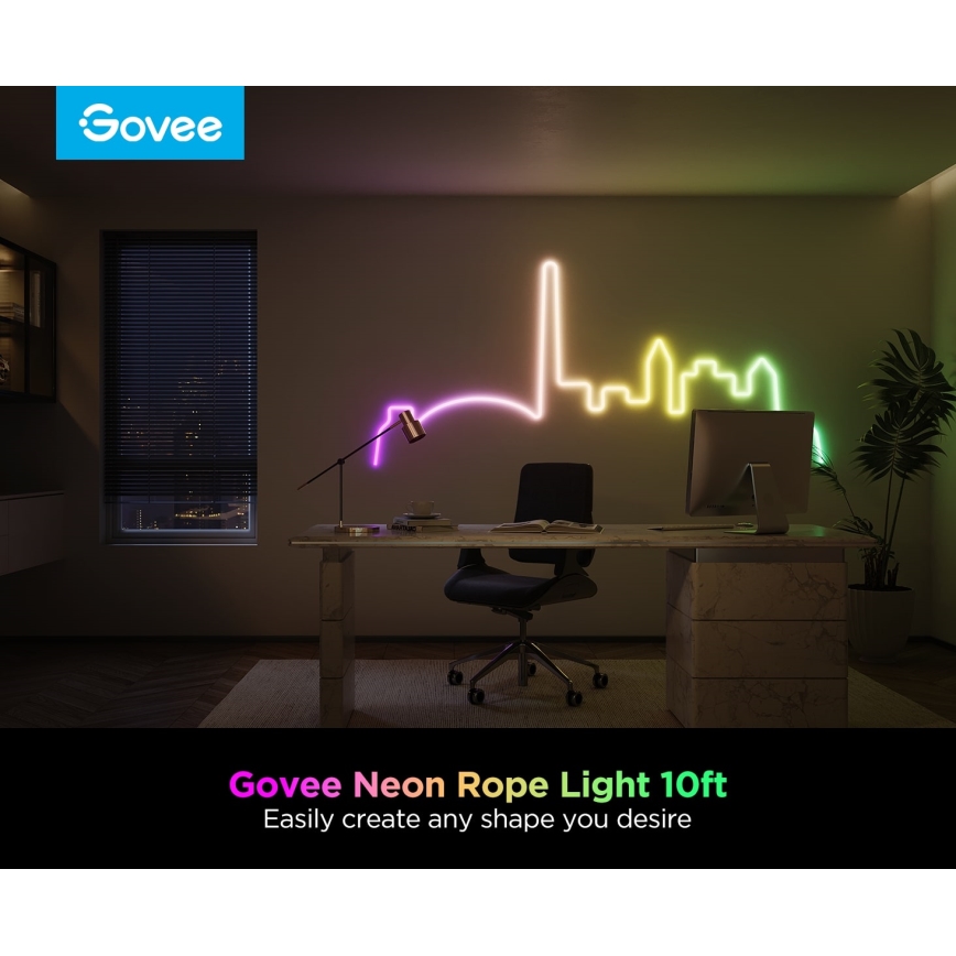 Govee - Neon 2 MATTER flexibler 3 m RGBIC LED-Strip mit Wi-Fi