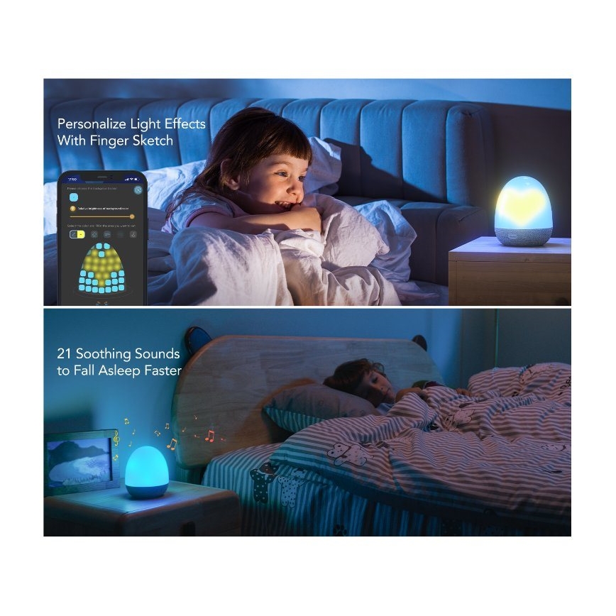 Govee - RGBIC Smart LED-Nachtlicht mit Lautsprecher und WLAN