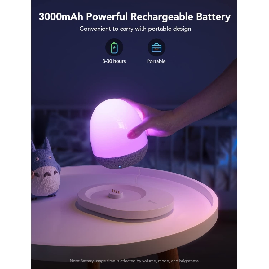 Govee - RGBIC Smart LED-Nachtlicht mit Lautsprecher und WLAN
