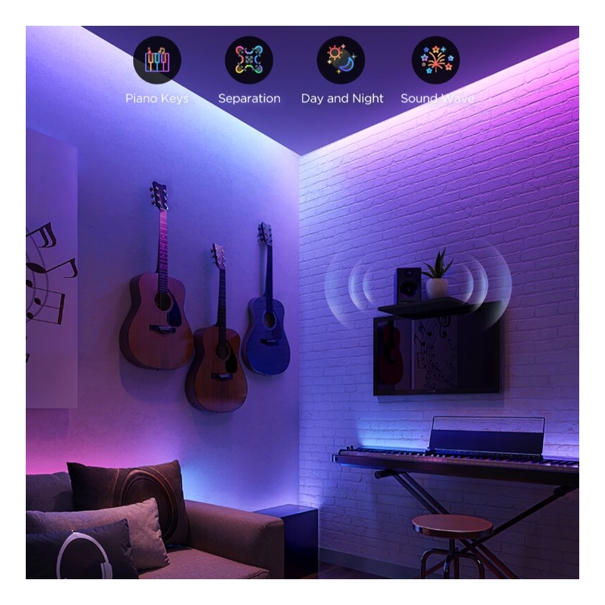 Govee - RGBWWIC Dimmbarer LED-Verlängerungsstreifen Strip Light 2 Pro 1m Wi-Fi Matter