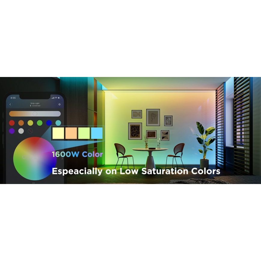 Govee - RGBWWIC Dimmbarer LED-Verlängerungsstreifen Strip Light 2 Pro 1m Wi-Fi Matter