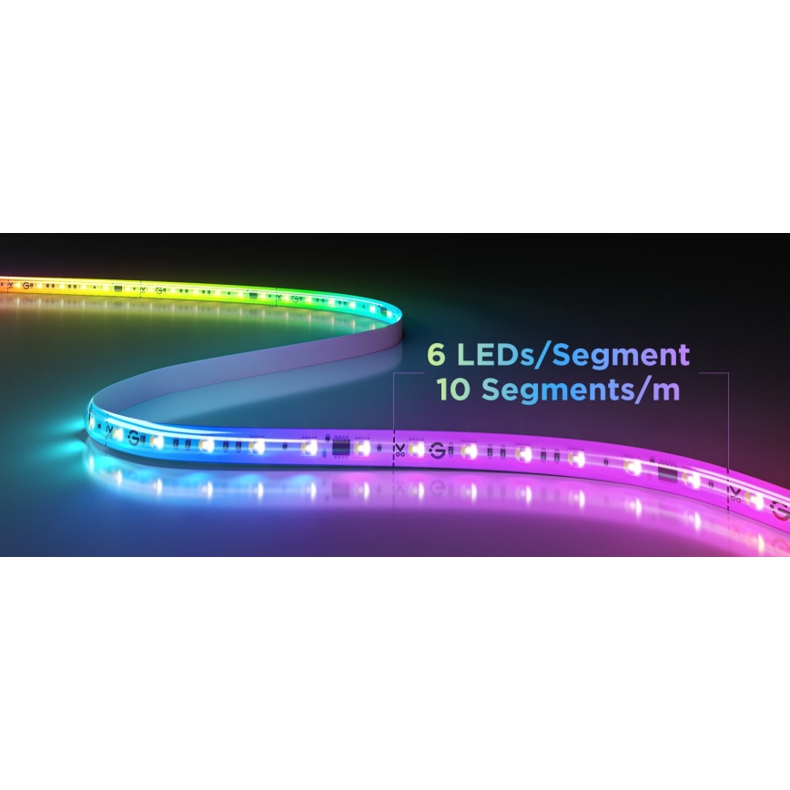 Govee - RGBWWIC Dimmbarer LED-Verlängerungsstreifen Strip Light 2 Pro 1m Wi-Fi Matter