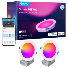 Govee - SET 2x LED RGBWW Einbauleuchte LED/11W/230V Smart 2700-6500K